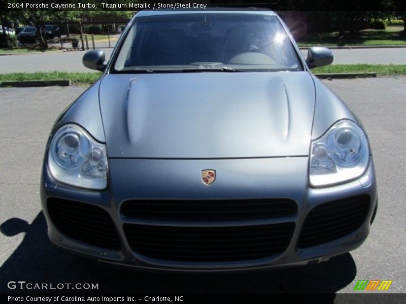 Titanium Metallic / Stone/Steel Grey 2004 Porsche Cayenne Turbo