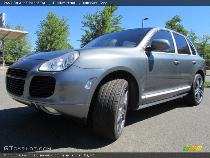 Titanium Metallic / Stone/Steel Grey 2004 Porsche Cayenne Turbo