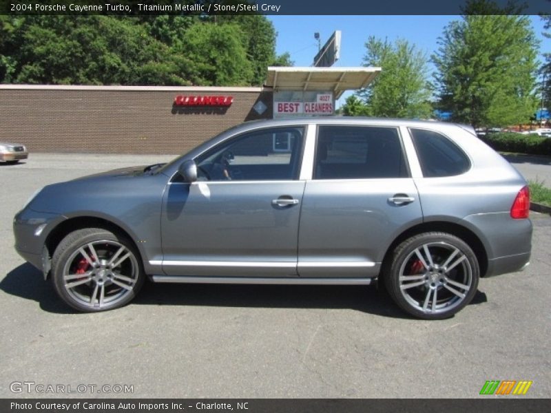 Titanium Metallic / Stone/Steel Grey 2004 Porsche Cayenne Turbo