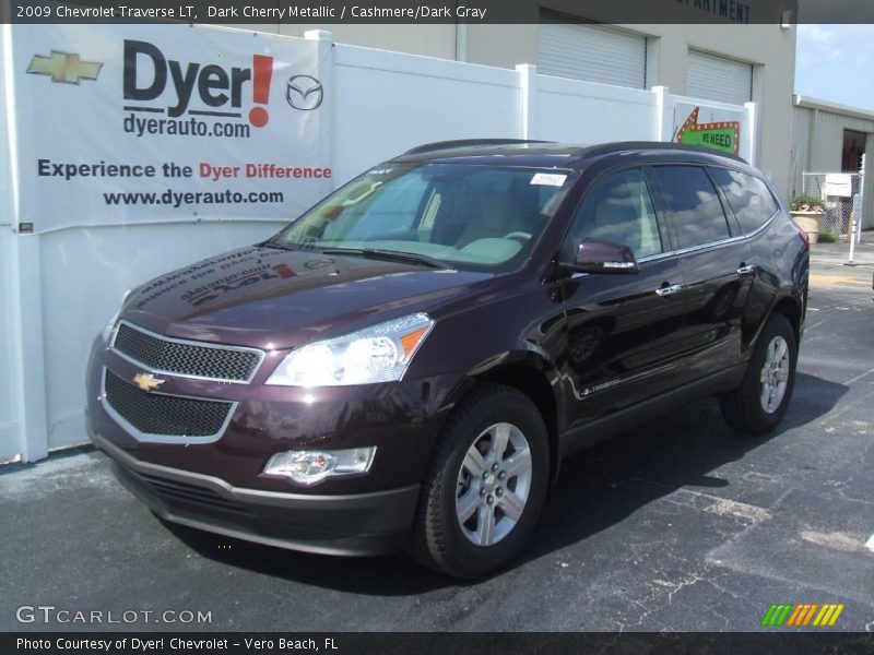 Dark Cherry Metallic / Cashmere/Dark Gray 2009 Chevrolet Traverse LT