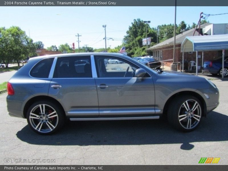 Titanium Metallic / Stone/Steel Grey 2004 Porsche Cayenne Turbo