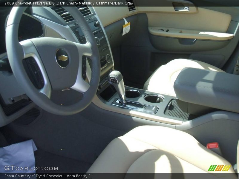 Dark Cherry Metallic / Cashmere/Dark Gray 2009 Chevrolet Traverse LT
