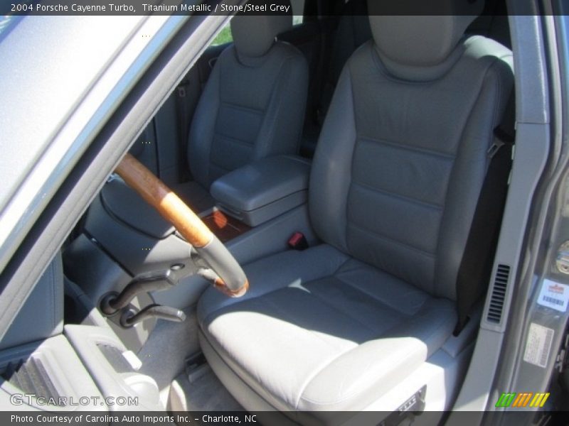 Titanium Metallic / Stone/Steel Grey 2004 Porsche Cayenne Turbo