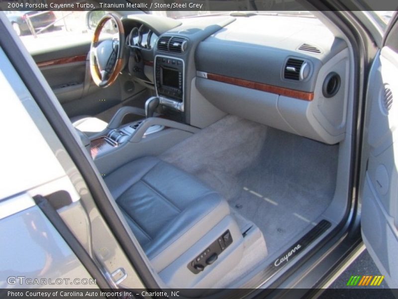 Titanium Metallic / Stone/Steel Grey 2004 Porsche Cayenne Turbo