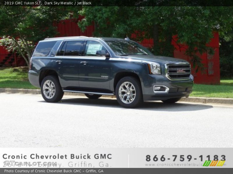 Dark Sky Metallic / Jet Black 2019 GMC Yukon SLT
