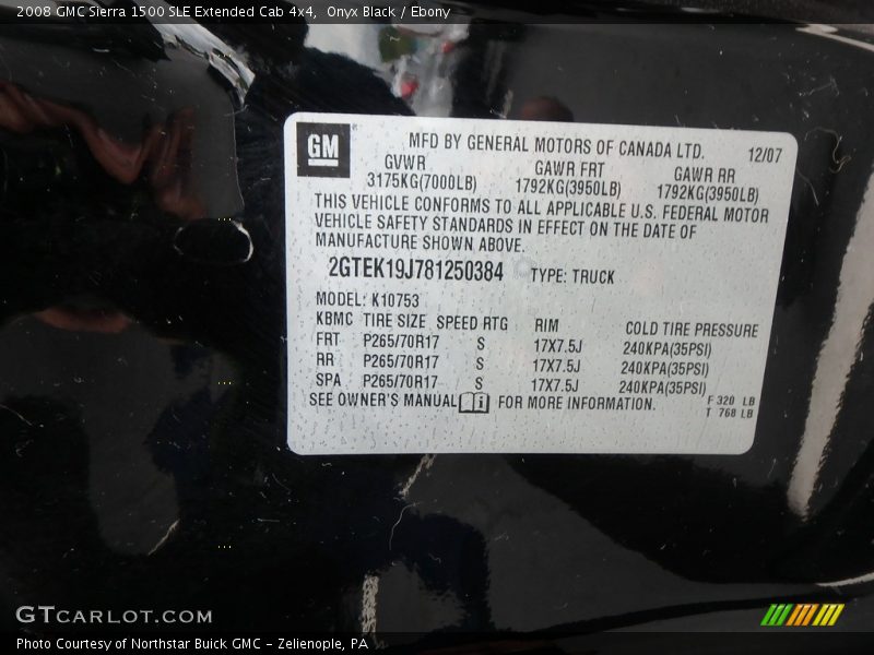 Onyx Black / Ebony 2008 GMC Sierra 1500 SLE Extended Cab 4x4