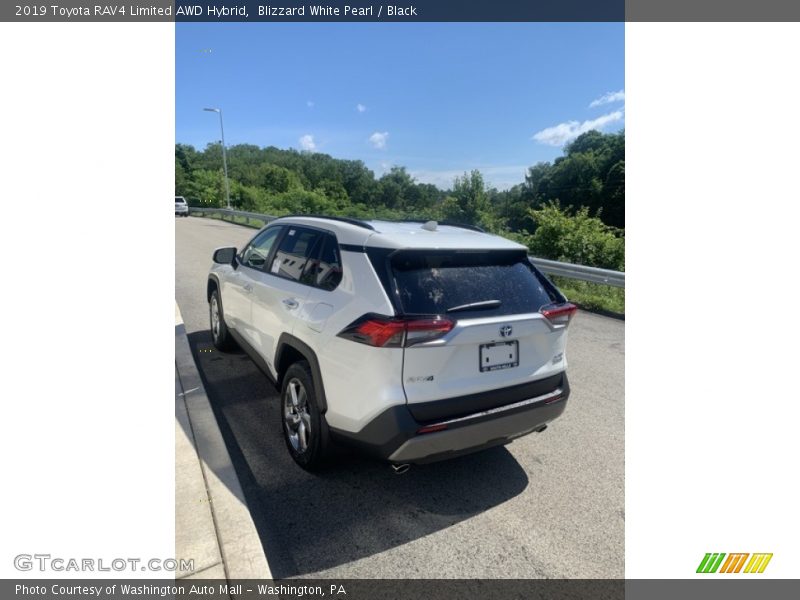 Blizzard White Pearl / Black 2019 Toyota RAV4 Limited AWD Hybrid