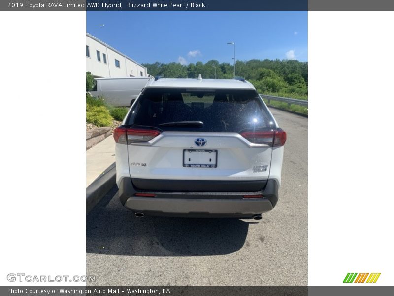 Blizzard White Pearl / Black 2019 Toyota RAV4 Limited AWD Hybrid