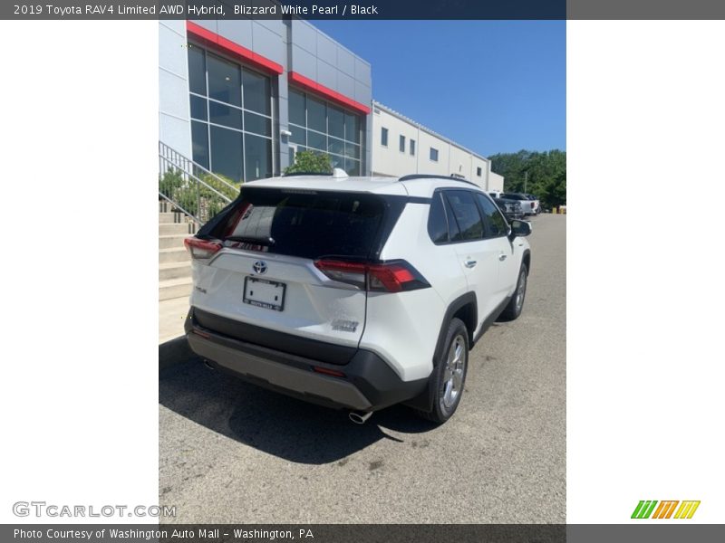 Blizzard White Pearl / Black 2019 Toyota RAV4 Limited AWD Hybrid