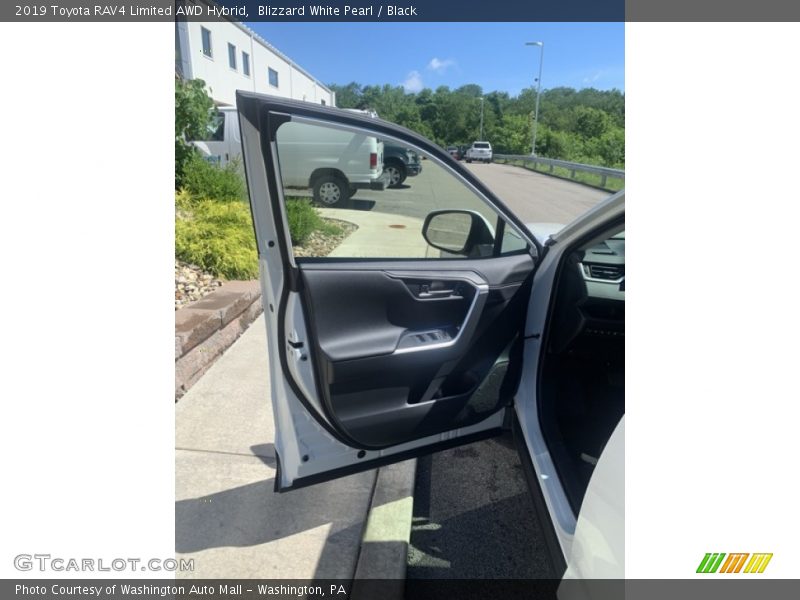 Blizzard White Pearl / Black 2019 Toyota RAV4 Limited AWD Hybrid