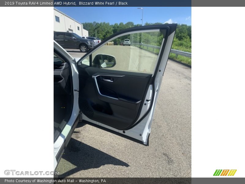 Blizzard White Pearl / Black 2019 Toyota RAV4 Limited AWD Hybrid
