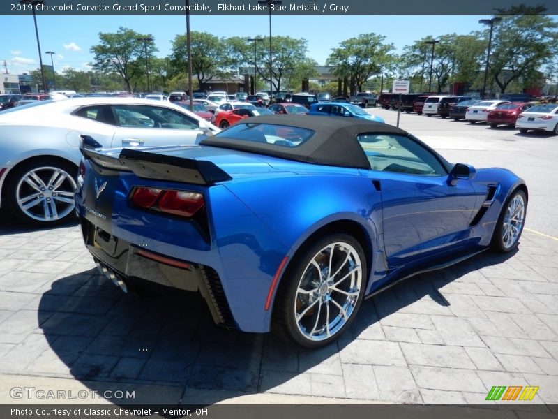 Elkhart Lake Blue Metallic / Gray 2019 Chevrolet Corvette Grand Sport Convertible