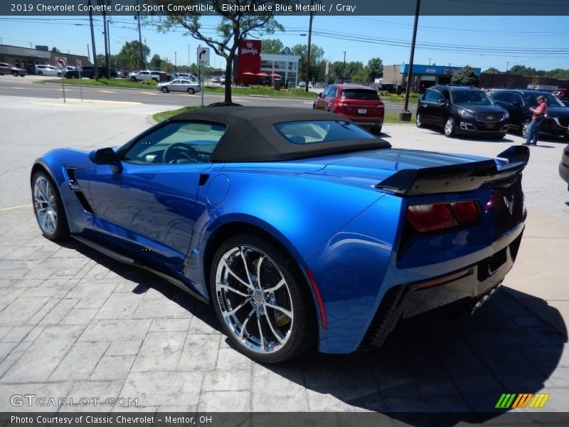 Elkhart Lake Blue Metallic / Gray 2019 Chevrolet Corvette Grand Sport Convertible