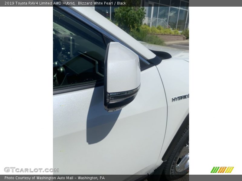 Blizzard White Pearl / Black 2019 Toyota RAV4 Limited AWD Hybrid