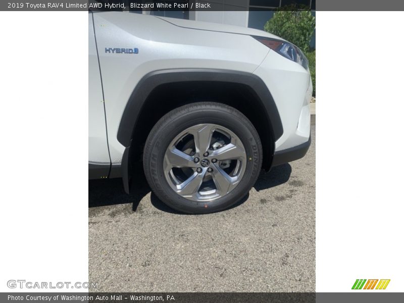 Blizzard White Pearl / Black 2019 Toyota RAV4 Limited AWD Hybrid