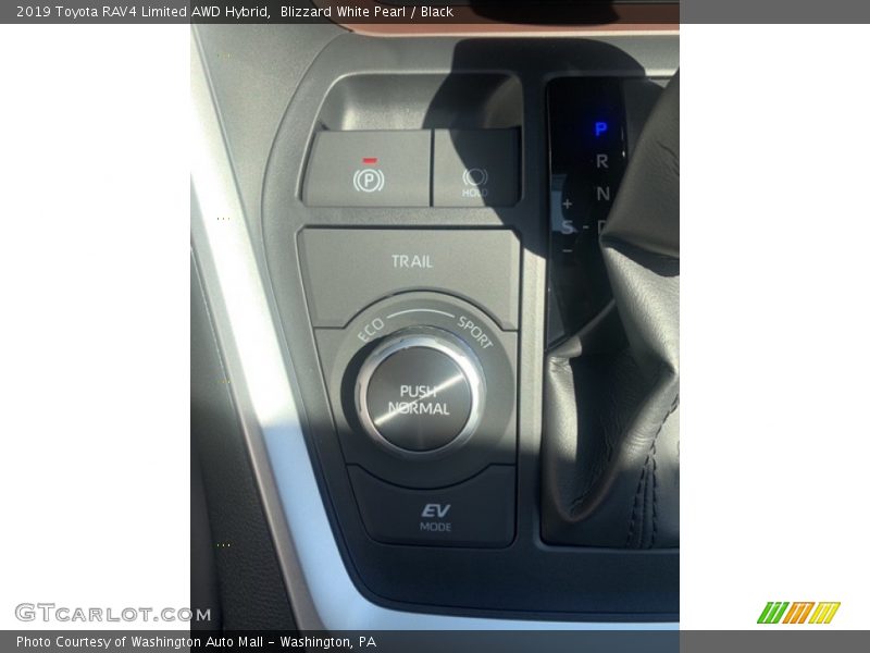 Blizzard White Pearl / Black 2019 Toyota RAV4 Limited AWD Hybrid