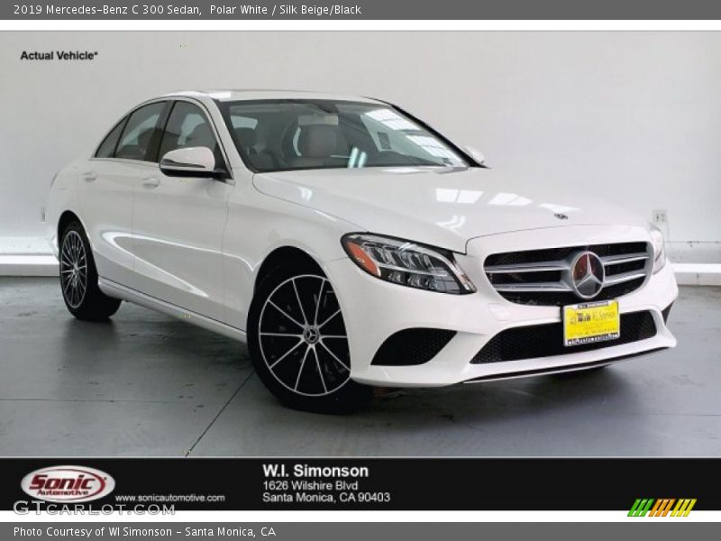 Polar White / Silk Beige/Black 2019 Mercedes-Benz C 300 Sedan