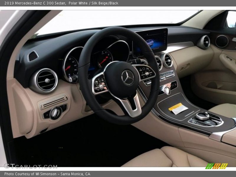 Polar White / Silk Beige/Black 2019 Mercedes-Benz C 300 Sedan