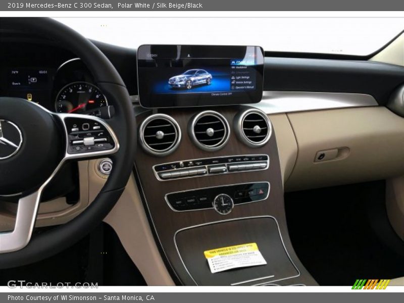 Polar White / Silk Beige/Black 2019 Mercedes-Benz C 300 Sedan