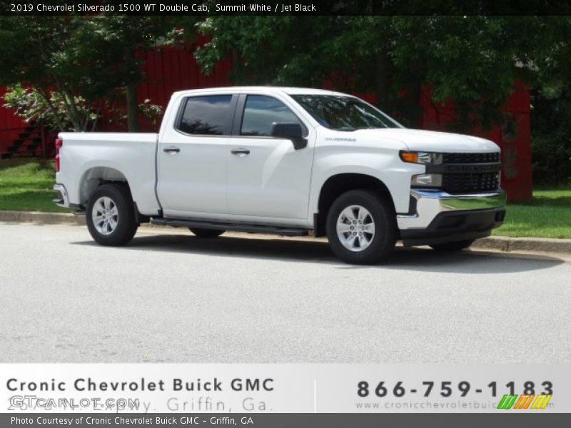 Summit White / Jet Black 2019 Chevrolet Silverado 1500 WT Double Cab