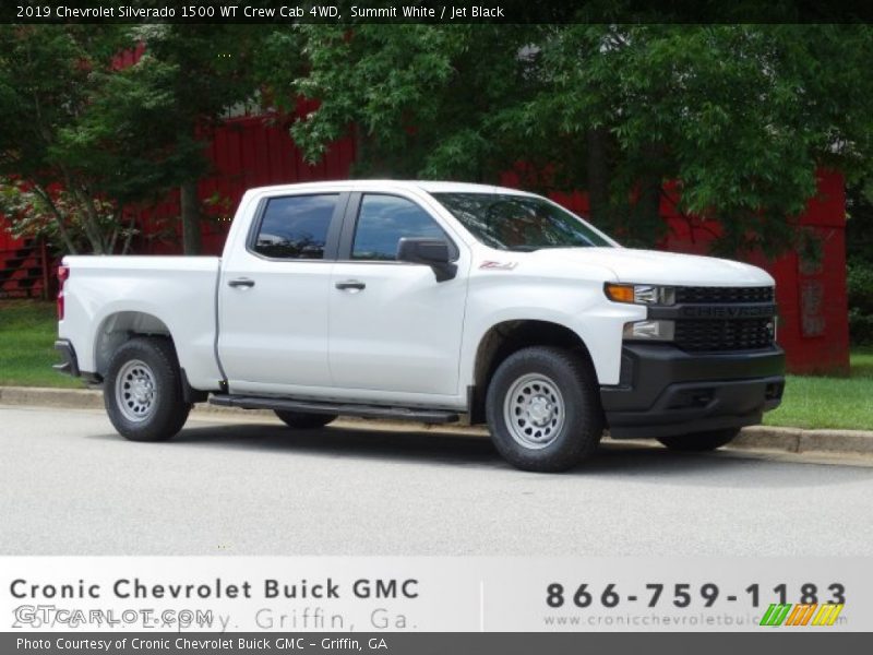 Summit White / Jet Black 2019 Chevrolet Silverado 1500 WT Crew Cab 4WD