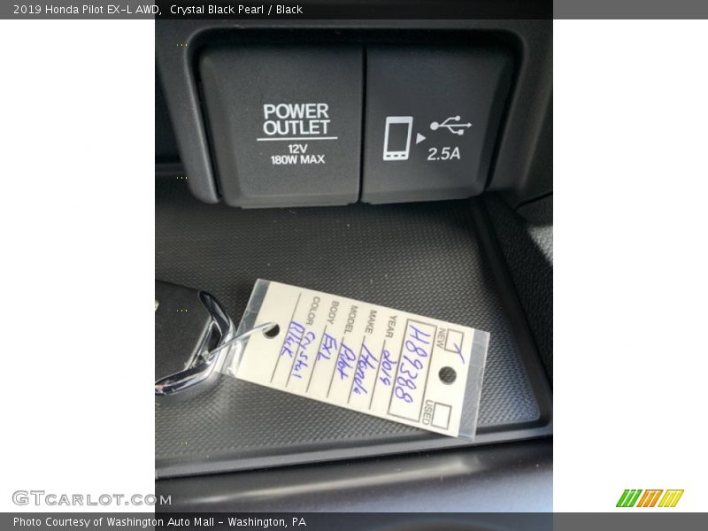 Crystal Black Pearl / Black 2019 Honda Pilot EX-L AWD