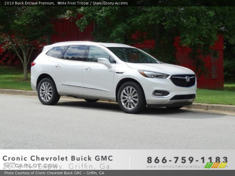 White Frost Tricoat / Shale/Ebony Accents 2019 Buick Enclave Premium