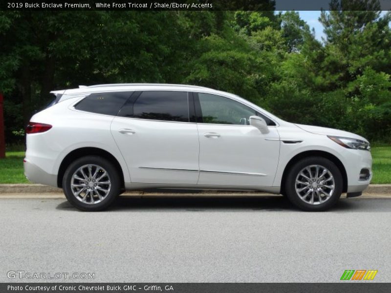 White Frost Tricoat / Shale/Ebony Accents 2019 Buick Enclave Premium