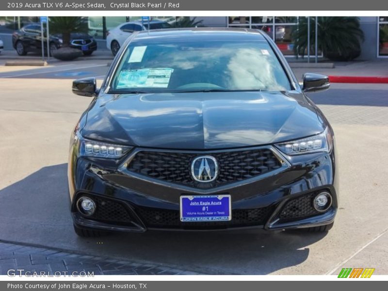 Crystal Black Pearl / Red 2019 Acura TLX V6 A-Spec Sedan