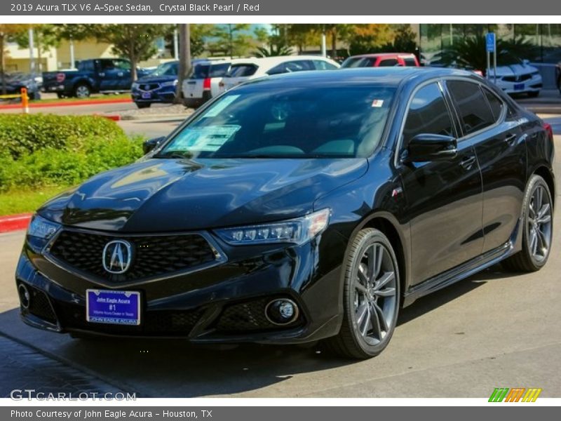 Crystal Black Pearl / Red 2019 Acura TLX V6 A-Spec Sedan