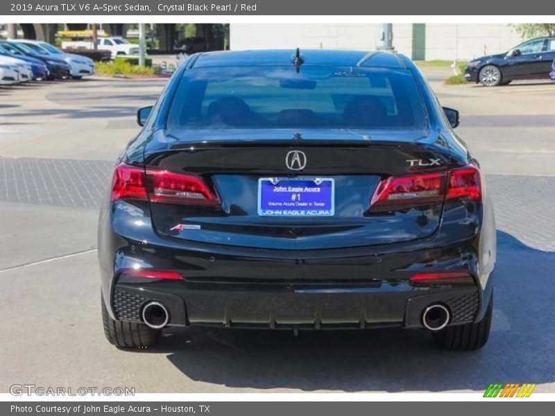 Crystal Black Pearl / Red 2019 Acura TLX V6 A-Spec Sedan