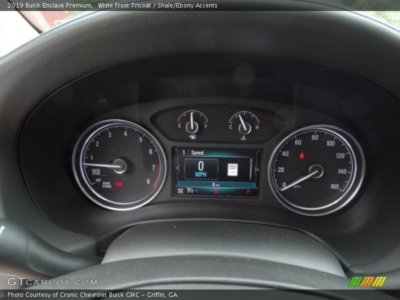 White Frost Tricoat / Shale/Ebony Accents 2019 Buick Enclave Premium