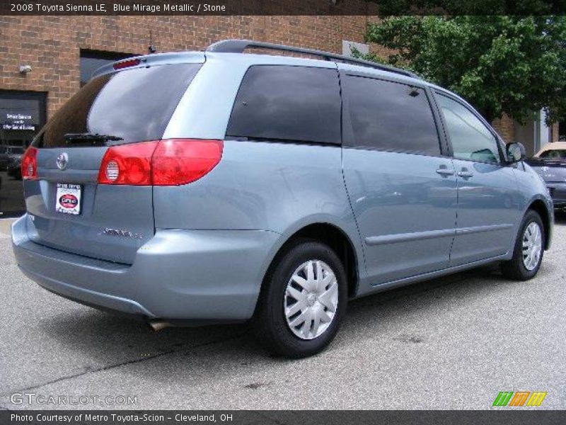 Blue Mirage Metallic / Stone 2008 Toyota Sienna LE