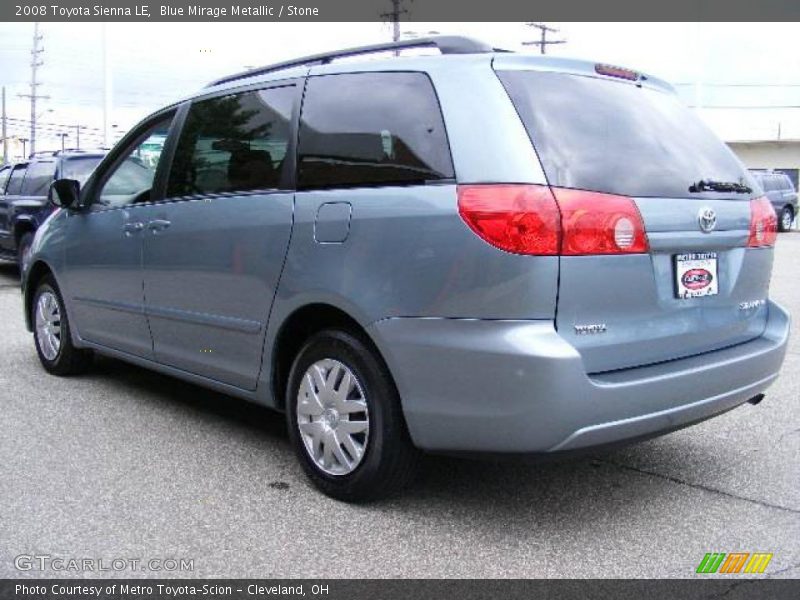 Blue Mirage Metallic / Stone 2008 Toyota Sienna LE