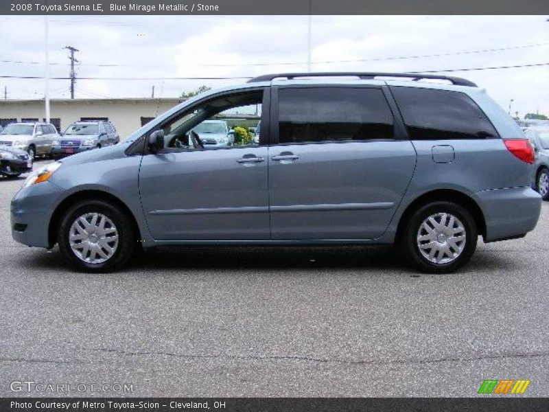 Blue Mirage Metallic / Stone 2008 Toyota Sienna LE