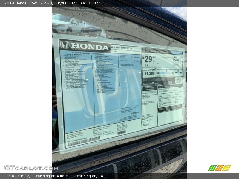 Crystal Black Pearl / Black 2019 Honda HR-V LX AWD
