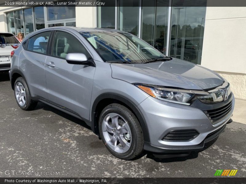 Lunar Silver Metallic / Gray 2019 Honda HR-V LX AWD