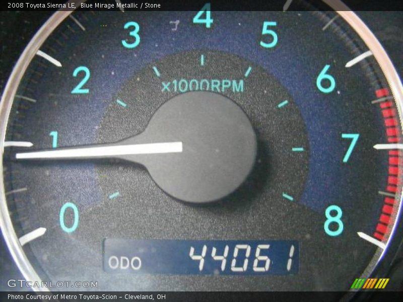 Blue Mirage Metallic / Stone 2008 Toyota Sienna LE