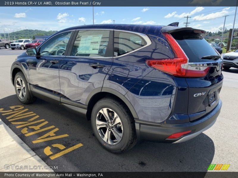 Obsidian Blue Pearl / Gray 2019 Honda CR-V LX AWD