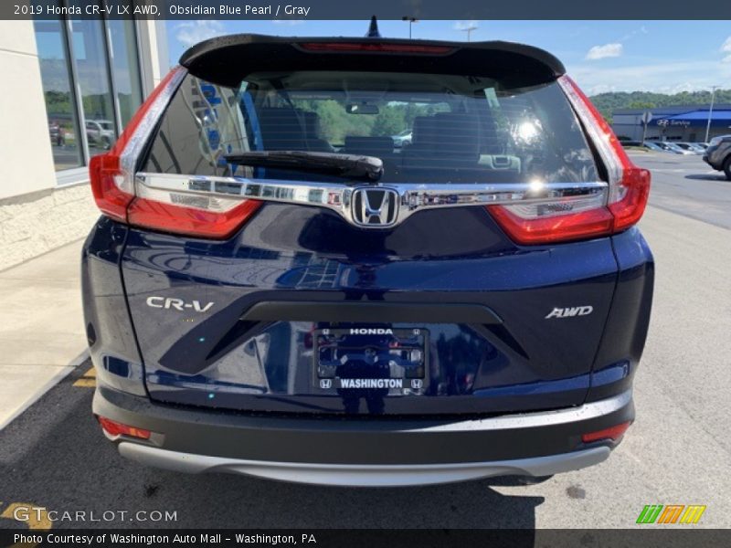Obsidian Blue Pearl / Gray 2019 Honda CR-V LX AWD