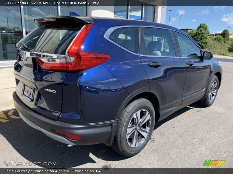 Obsidian Blue Pearl / Gray 2019 Honda CR-V LX AWD