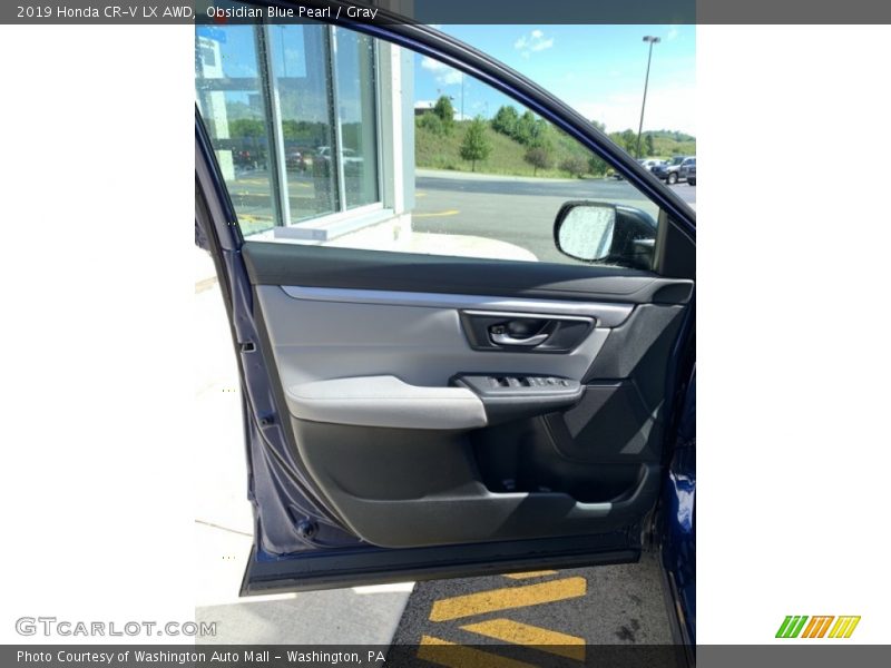 Obsidian Blue Pearl / Gray 2019 Honda CR-V LX AWD