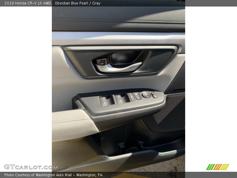 Obsidian Blue Pearl / Gray 2019 Honda CR-V LX AWD