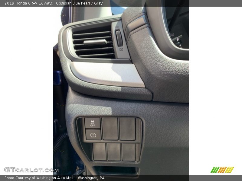 Obsidian Blue Pearl / Gray 2019 Honda CR-V LX AWD