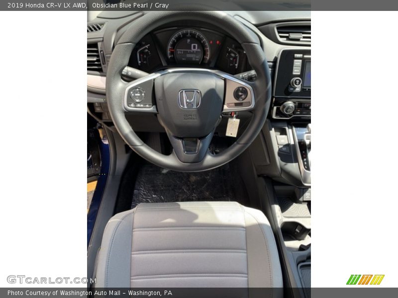 Obsidian Blue Pearl / Gray 2019 Honda CR-V LX AWD