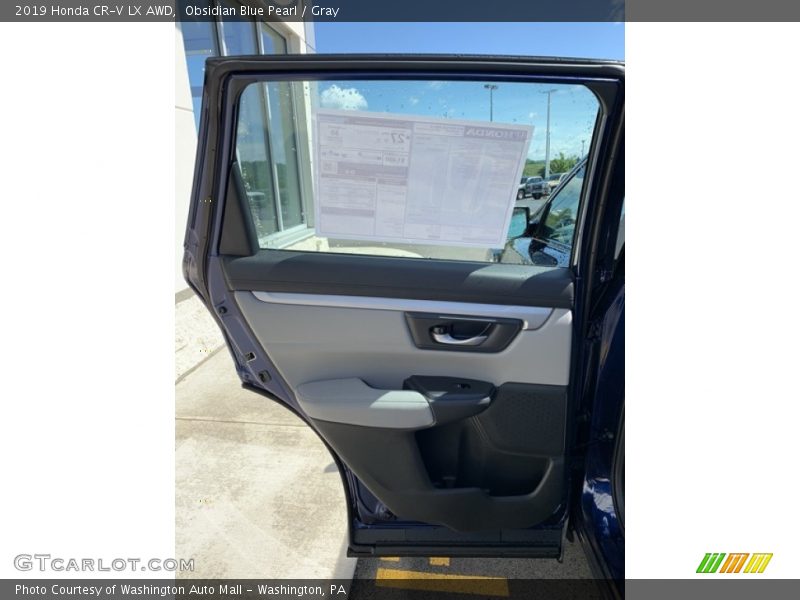 Obsidian Blue Pearl / Gray 2019 Honda CR-V LX AWD