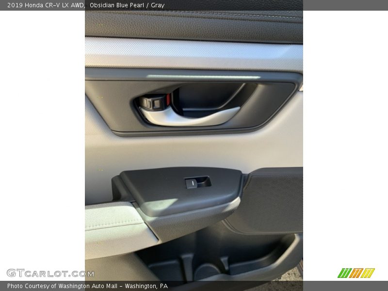 Obsidian Blue Pearl / Gray 2019 Honda CR-V LX AWD