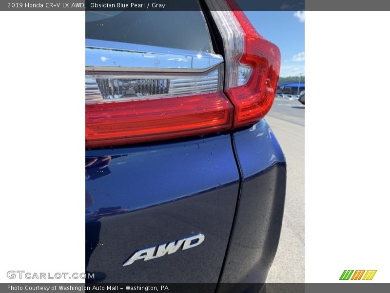 Obsidian Blue Pearl / Gray 2019 Honda CR-V LX AWD