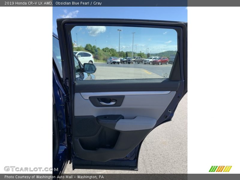 Obsidian Blue Pearl / Gray 2019 Honda CR-V LX AWD