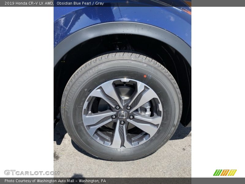 Obsidian Blue Pearl / Gray 2019 Honda CR-V LX AWD